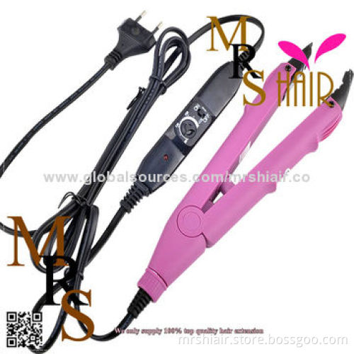 Loof fusion hair extension iron, adjustable temperature connector professional salon model